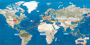 主要的几家船公司分别的优势航线有哪些?